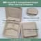 9" Natural Beige Single-Compartment Hinged Compostable Take Out Containers, 200ct.